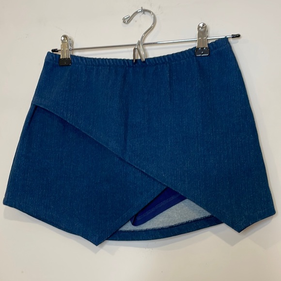 Asymmetrical denim skort - Picture 1 of 3